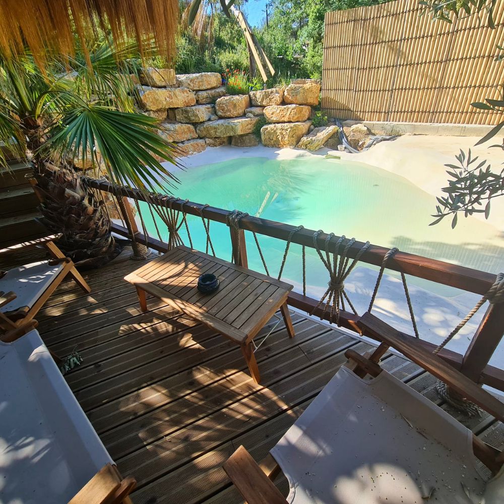 Terrasse privée Bali House à Amoremio, Peypin